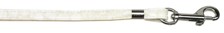 Faux Snake Skin 3/8" plain leash Off-White 3/8'' Plain Leash